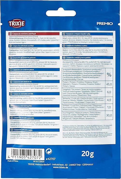 Trixie Carpaccio Premio Duck & Fish Cat Treats 20g