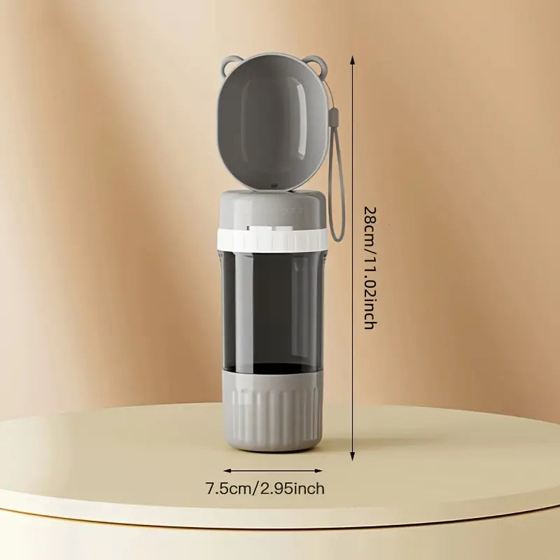 Pet water and feeder bottle with cup 550ml.