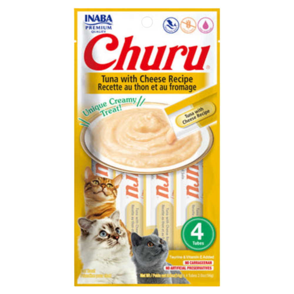 Churu cat food packaging with a cat and dog illustration on a white background