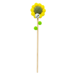Toy with a sunflower design on a stick against a white background