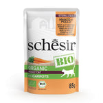 Schesir BIO Sterilized manzo e pollo con carote in paté 85g in busta.