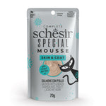 Schesir Skin&Coat salmone con pollo in mousse in busta 70g.