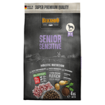 Belcando senior sensitive dog food package on a gray background
