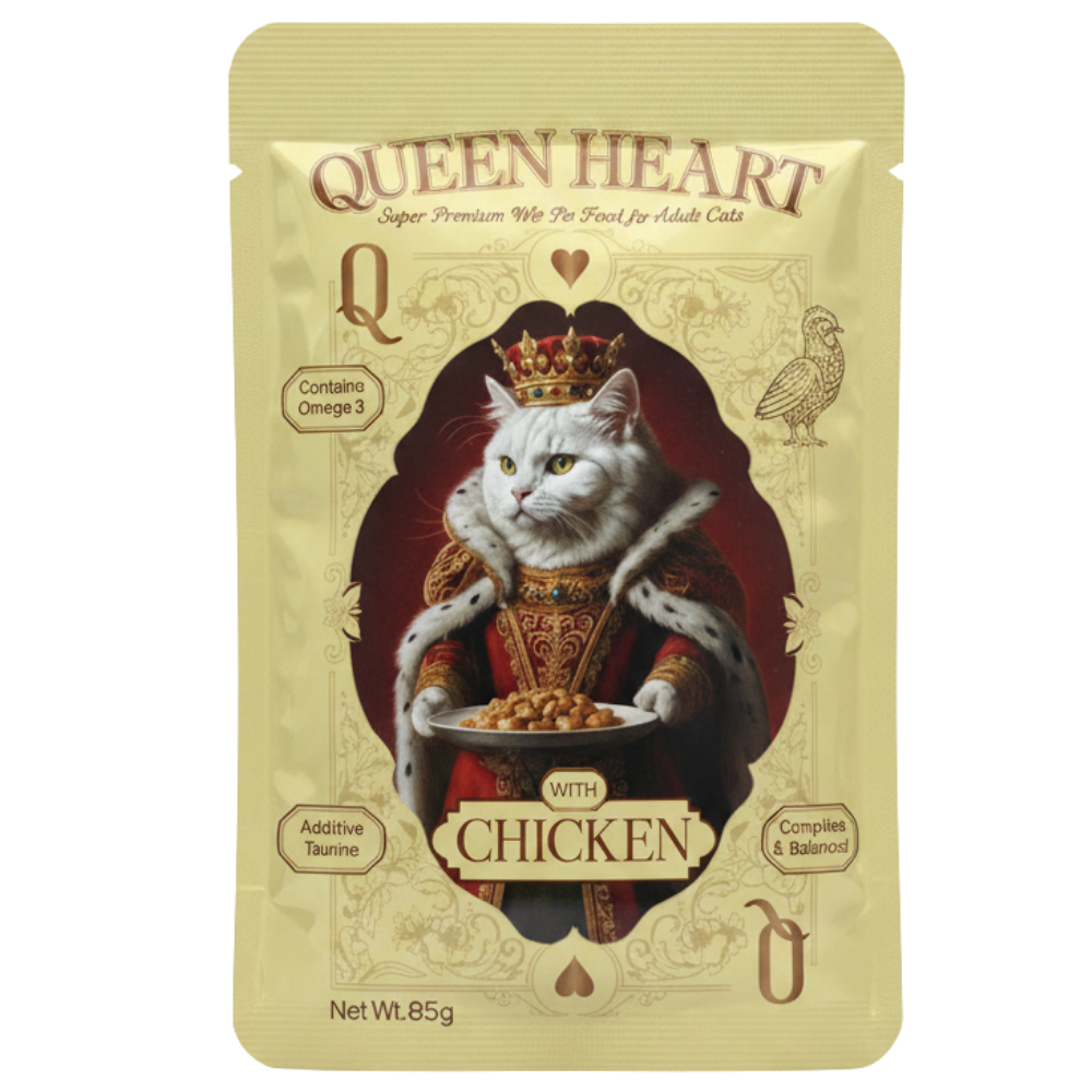 Queen Heart Super premium Wet Food For Adult Cat With Chicken 85 g
