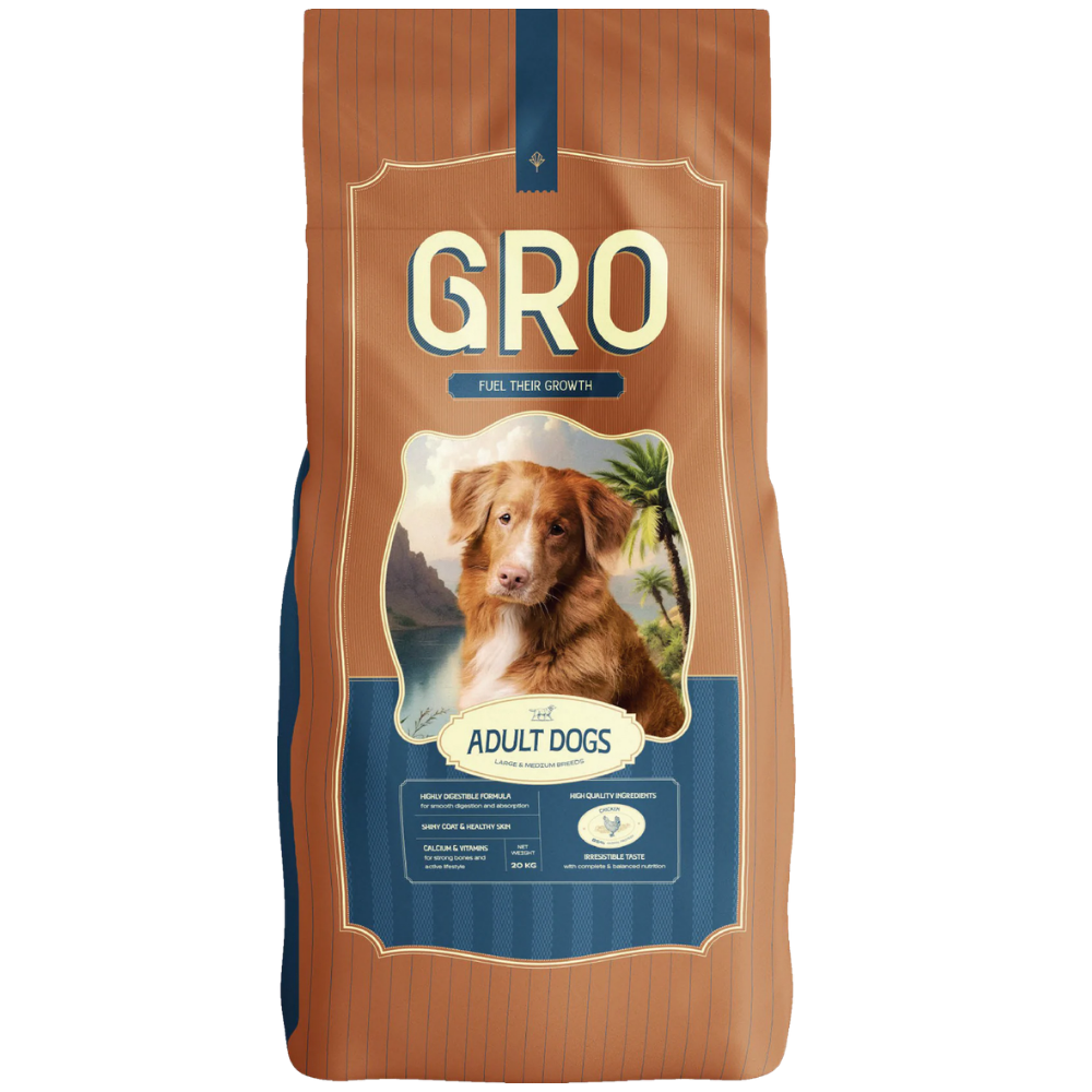 Gro Dry Food For Adult Dog Large&Medium Breeds Chicken Petfast.shop Gro Dog Dry Food Food petfast.shop Egypt PGR6050S 1 Kg 100.00