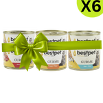 X6 Best Pet Gurme Adult Cat With ( 2 Beef , 2 Salmon And 2 Tuna &Anchovies ) Petfast.shop Bestpet Bundles Cat Exclude Food Wet Food petfast.shop EgyptDefault Title 351.00