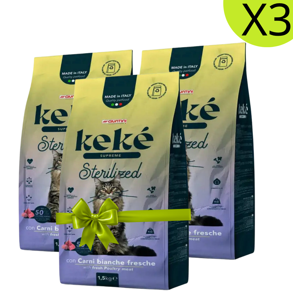 BUY 2 + GET 1 FREE Keke Supreme with Chicken for Sterilised Cats 1.5 Kg Petfast.shop Keke Bundles Cat Dry Food Exclude Food petfast.shop EgyptDefault Title 1020.00