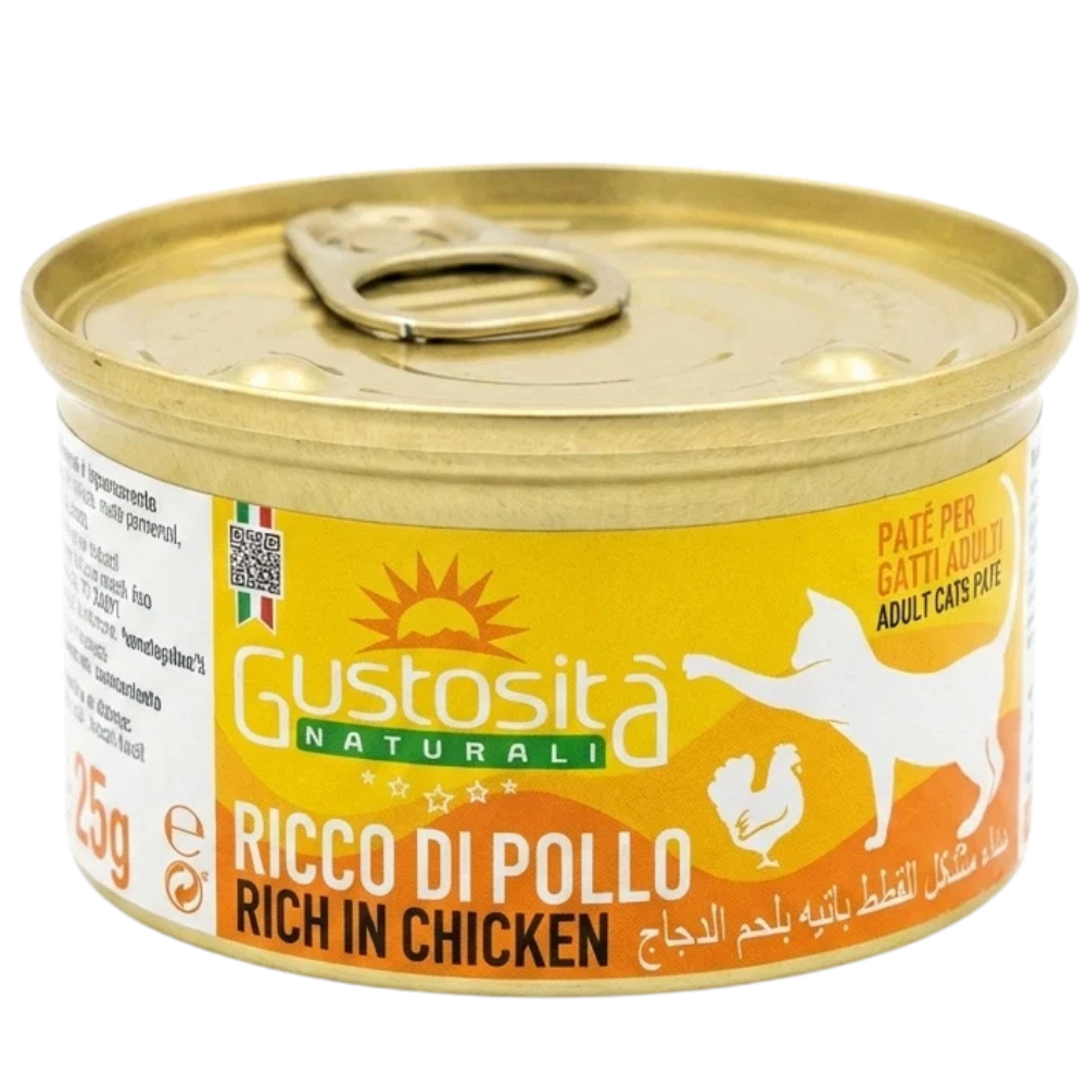 Gustosita Natural Wet Food For Adult Cat Rich In Chicken 85 g
