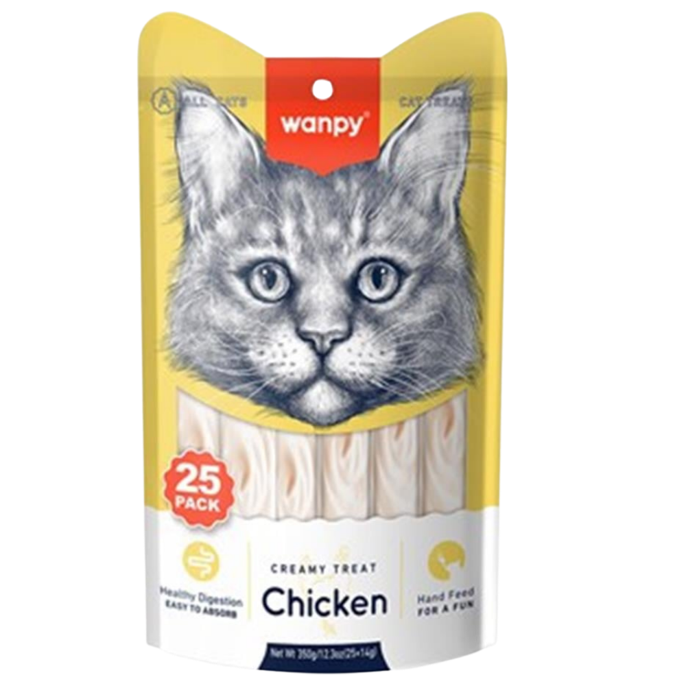 Wanpy Creamy Treat For All Cats Chicken 25 Pack Petfast.shop Wanpy Cat Creamy Treat Food Treats petfast.shop EgyptDefault Title 650.00
