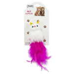 Fluffy Cat Plush Feather Toy