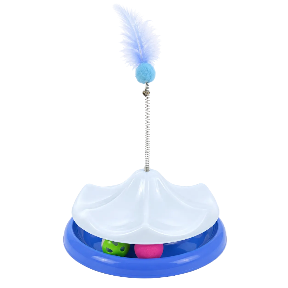 Interactive Feather Cat Toy Color Blue