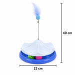Interactive Feather Cat Toy Color Blue