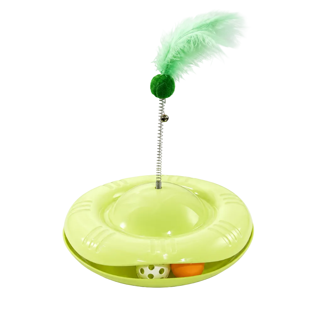 Interactive Feather Cat Toy Color Green