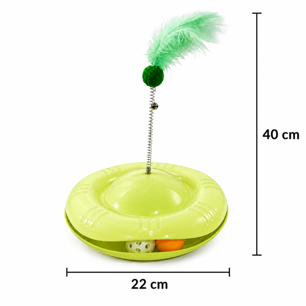 Interactive Feather Cat Toy Color Green