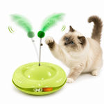 Interactive Feather Cat Toy Color Green