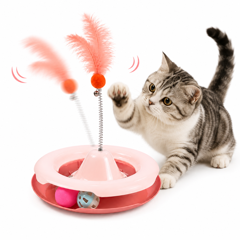 Interactive Feather Cat Toy Color Red Petfast.shop Generic Cat Exclusive Kitten Supplies Toys petfast.shop EgyptDefault Title 360.00