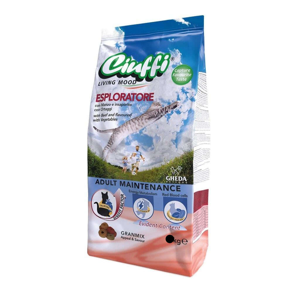 Ciuffi Dry Food For Cats Adult Complete Beef 2Kg.