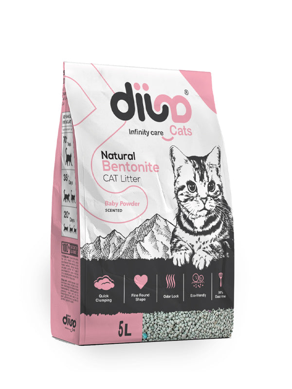 Dija cat litter clumping baby powder – 5L.