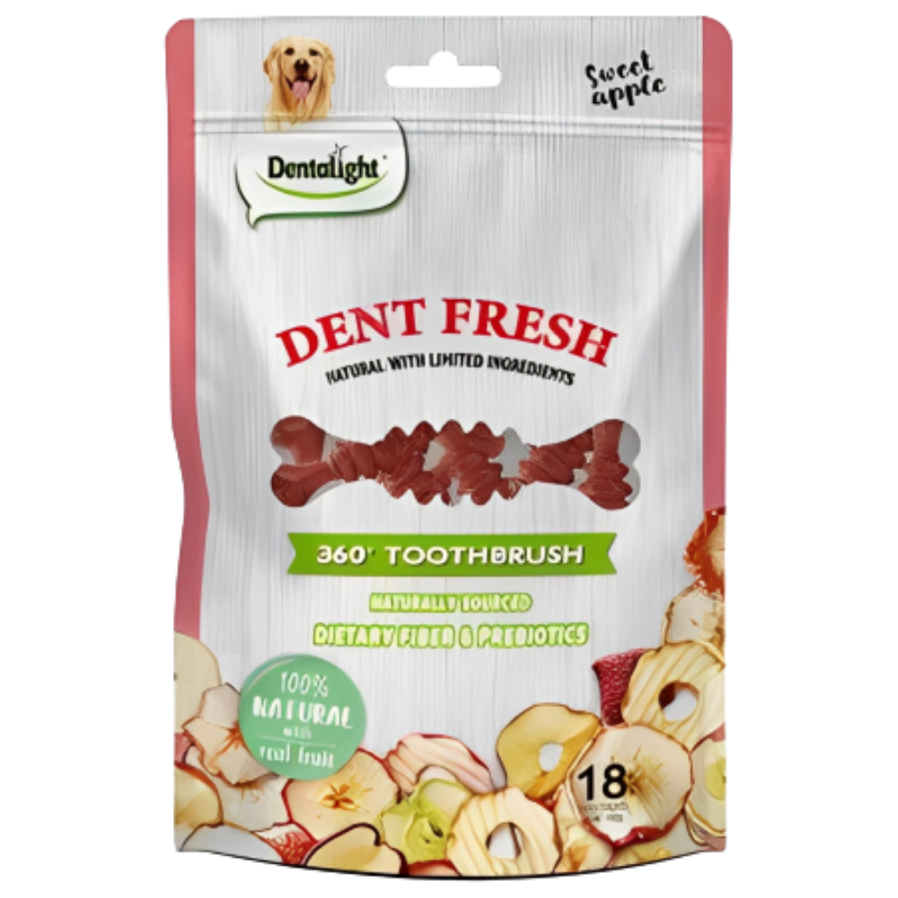 Dentalight Dent Fresh Dog Treat with Sweet Apple 18 Pieces Petfast.shop Dentalight Chewy Treat Dental Treat Dog Exclusive Treats petfast.shop Egypt PDE5952S Default Title 395.00