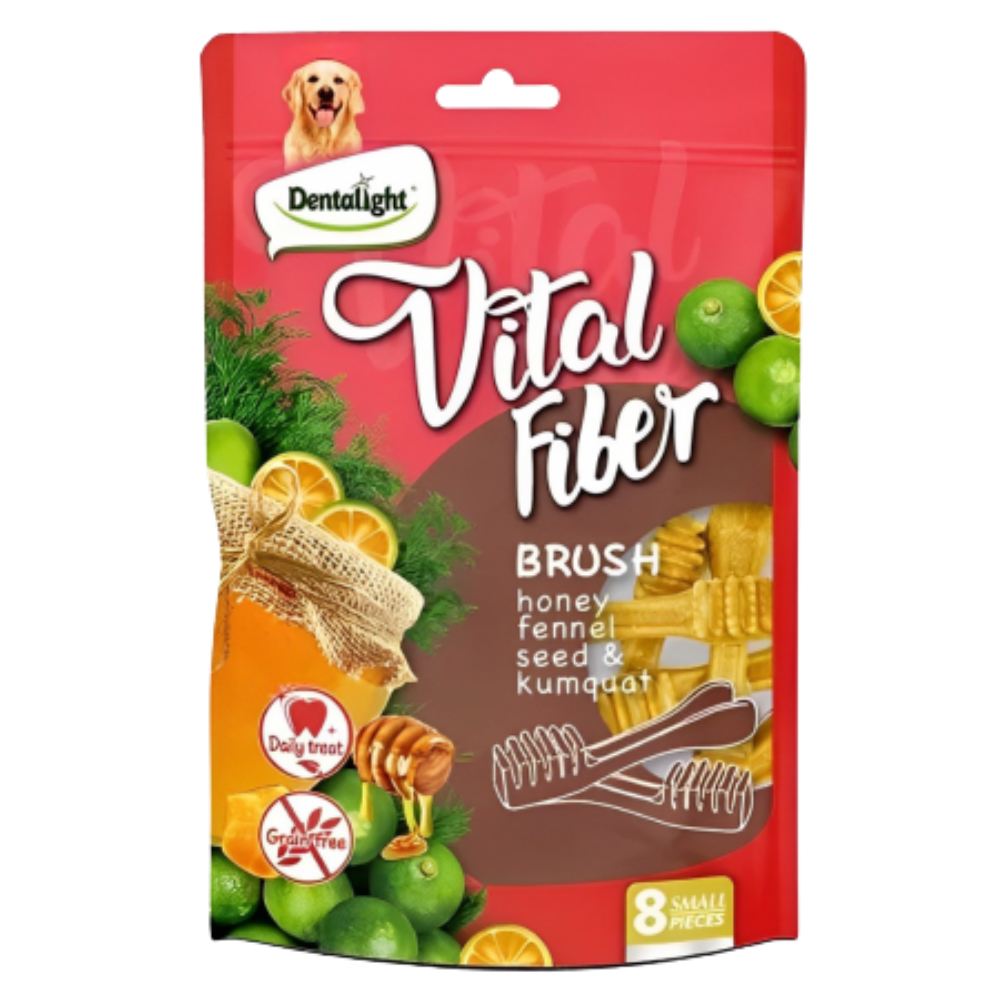 Dentalight Vital Fiber Honey Fennel Seed & Kumquat 8 Small Pieces Petfast.shop Dentalight Chewy Treat Dog Exclusive Treats petfast.shop Egypt PDE5942S Brush 250.00
