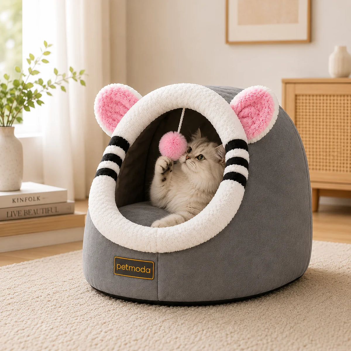 Petmoda Cat House Bed 50 cm - Mouse Shape - Grey Petfast.shop Petmoda bed Cat Dog Kitten Puppy Supplies petfast.shop Egypt PPE2457S Default Title 1449.00