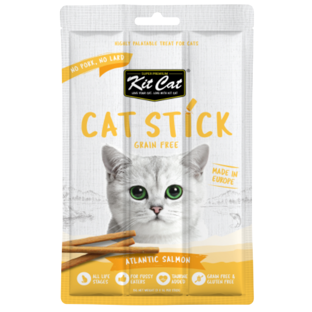 Kit Cat Grain Free Cat Stick Atlantic Salmon 3 Sticks 15g Petfast.shop Kit Cat Cat Chewy Treat Treats petfast.shop Egypt 145.00