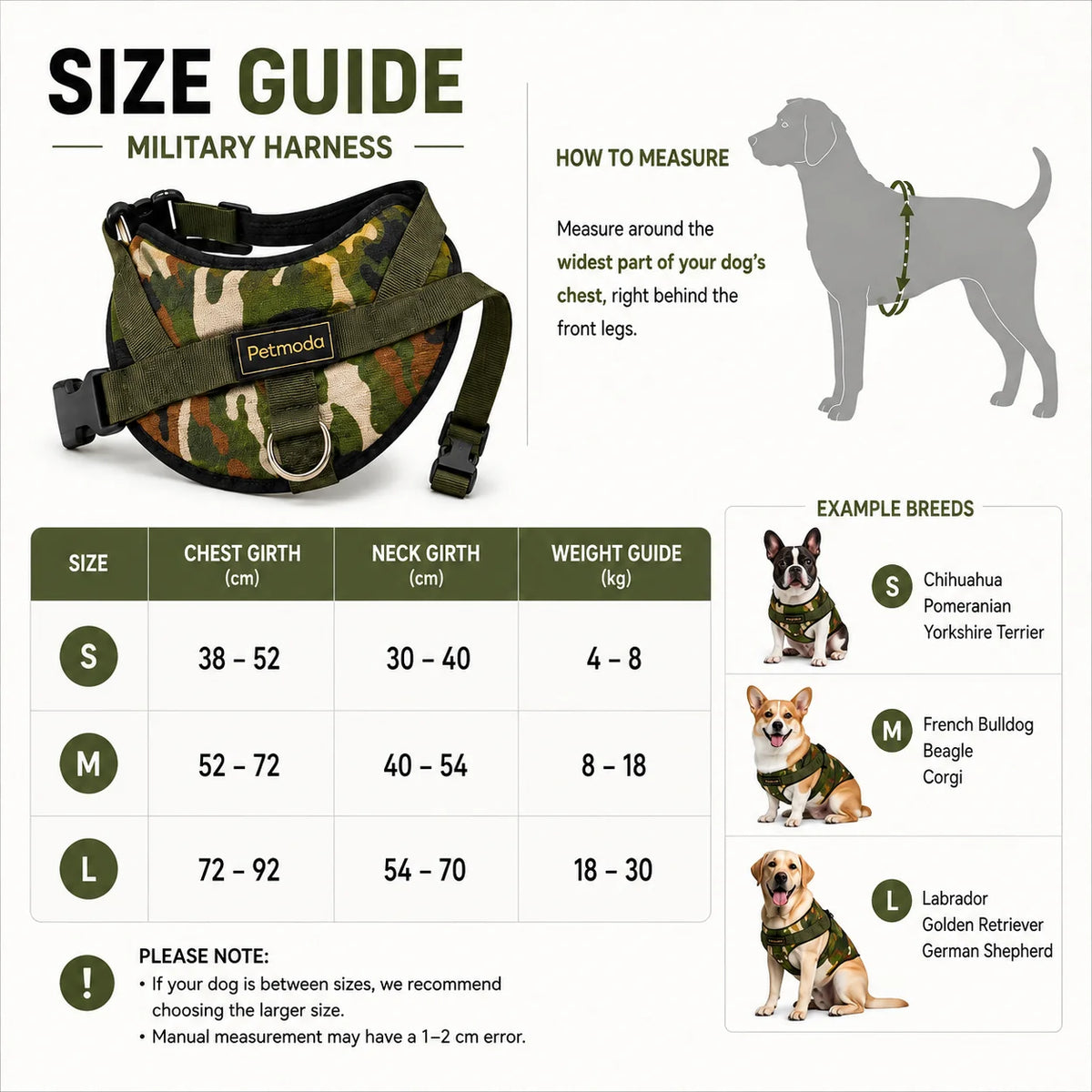 Petmoda Harness Military Style