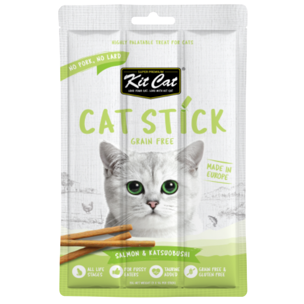 Kit Cat Grain Free Cat Stick Salmon & Katsuobushi 3 Sticks 15g Petfast.shop Kit Cat Cat Chewy Treat Treats petfast.shop Egypt 145.00