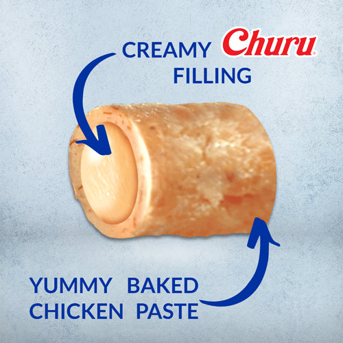 Churu Bites Chicken Recipe wraps Chicken with Salmon Recipe For Dogs 8 Packs.