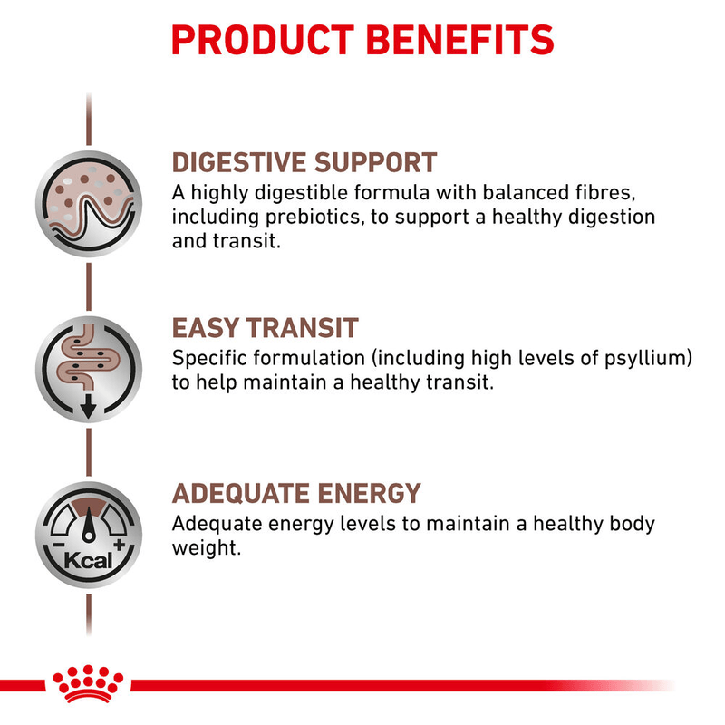 Royal Canin Gastrointestinal Fibre Response All Breeds Adult Cat Food.