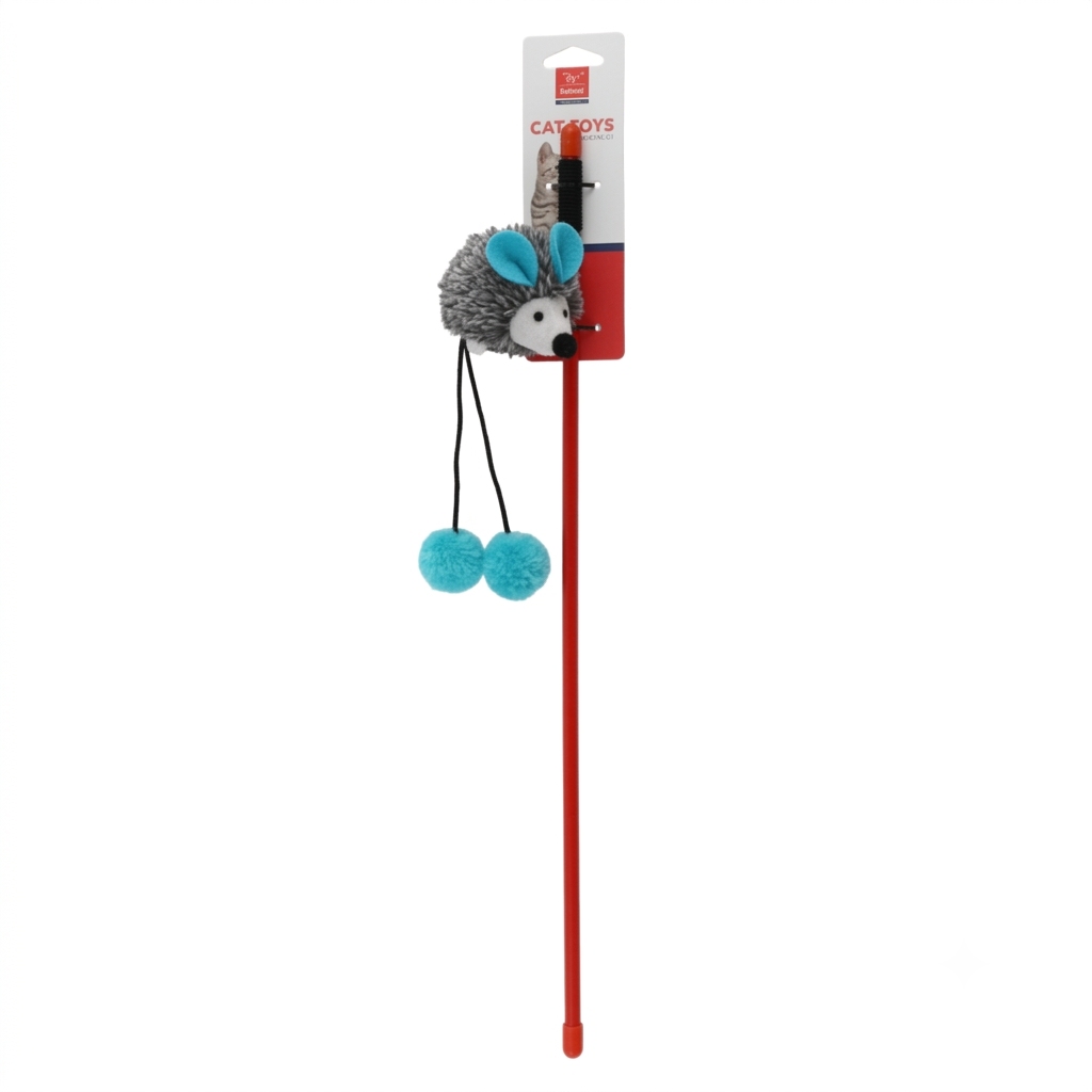 Nunbell Cat Toys Fishing Rods With Mouse Multi Color