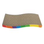 1pc Corrugated Cardboard Cat Scratching Post - Rainbow Color.