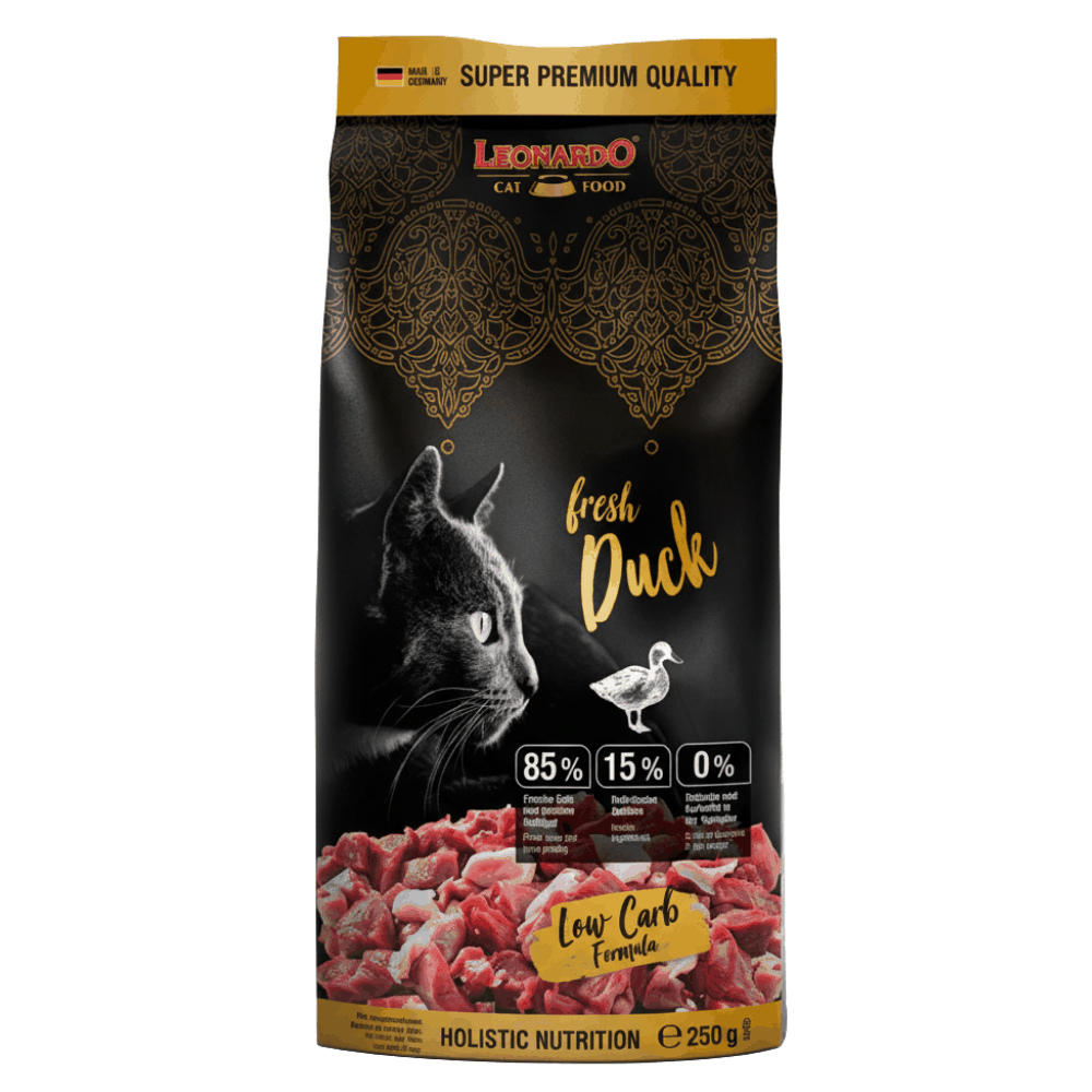 Leonardo GF and holistic Dry Food For adult Cats With fresh Duck Petfast.shop