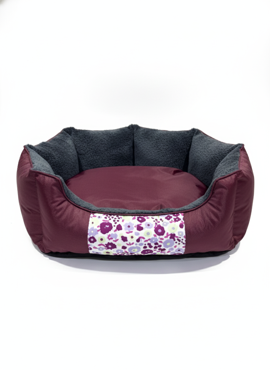 Petmoda Waterproof Bed (Oval) Dark Red 75*60