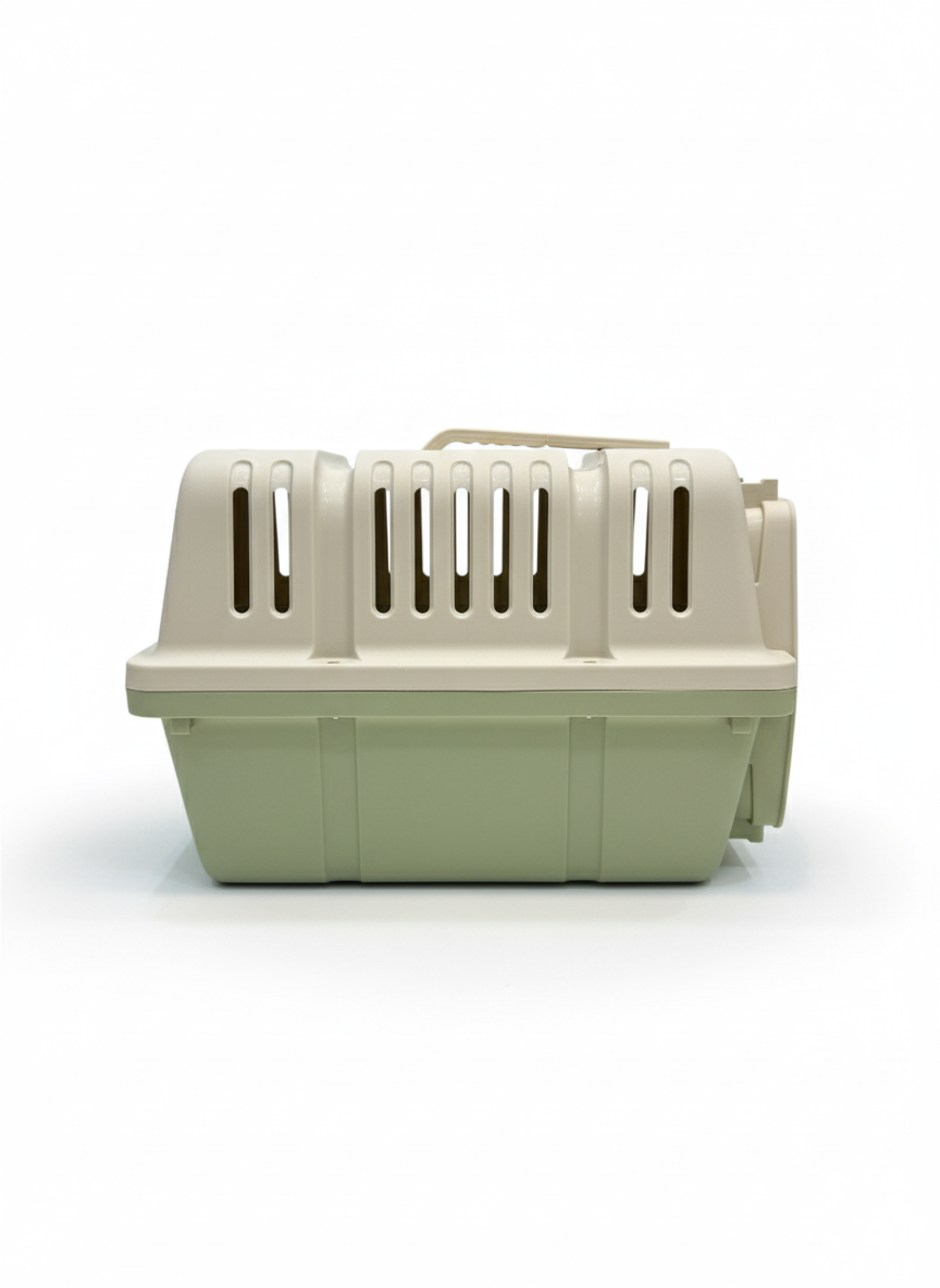 Naomi Pet Crate Green- With Bowl and Plastic Pad 50*34.5*34cm.