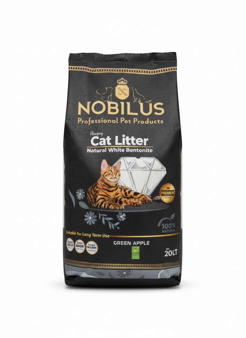 Nobilus Cat Litter 20L (GREEN APPLE SCENTED).