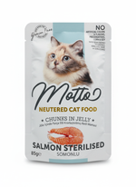 Motto Pouch Neutered Cat Food Salmon Sterilised 85g.