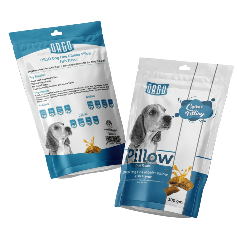 ORGO Pillow Dog Treats with Fish 100gm.