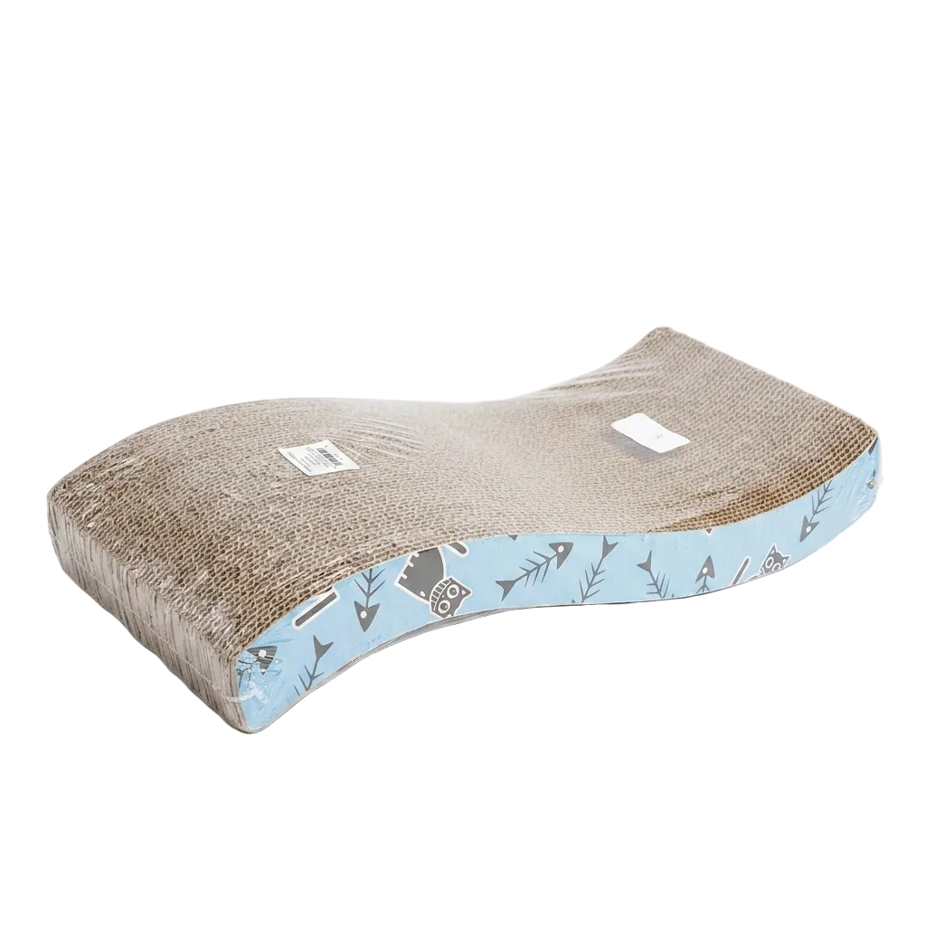 1pc Corrugated Cardboard Cat Scratching Post -Catnip 42 Cm * 19 Cm