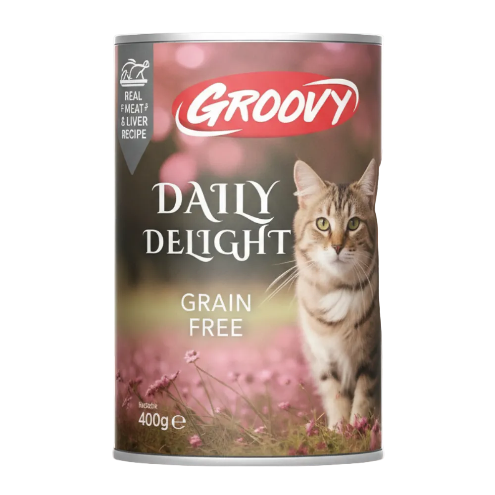 Groovy Wet Food For Cats Daily delight turkey & liver 400g