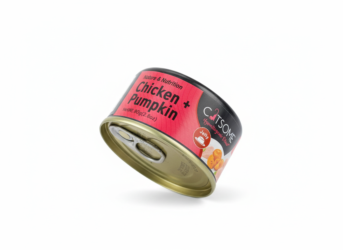 Catsome Grain Free Chicken & Pumpkin Cat Canned Food Jelly 80g.