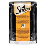 Sheba cat food packaging on a white background
