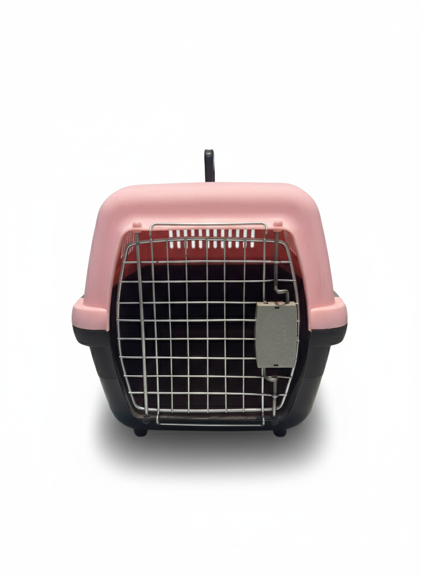 Travel Pet Box with Clips 51*23Cm Pink.