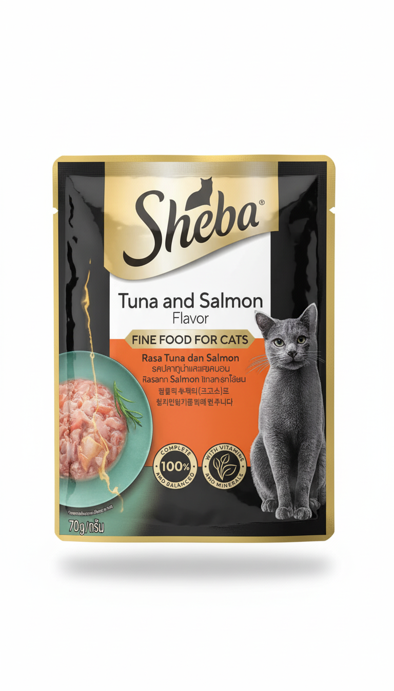 Sheba Premium Cat Food Tuna & Salmon 70g