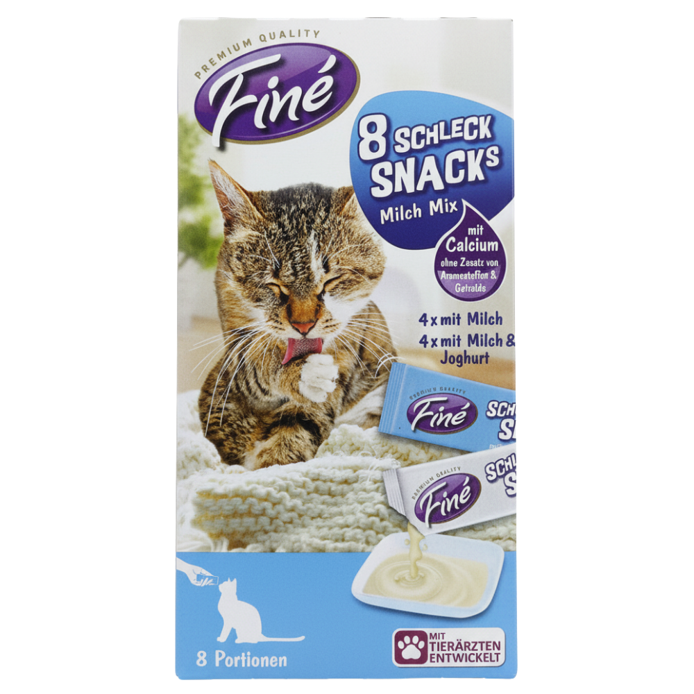 Fine Creamy Cat 8 Snack with Milk 80g.