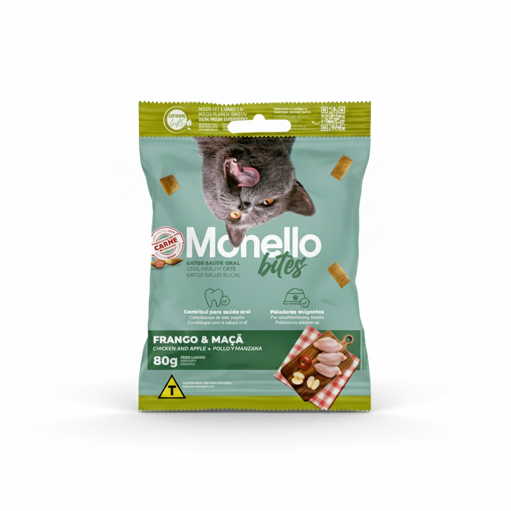 monello bites oral health cats chicken and apple 80gr.