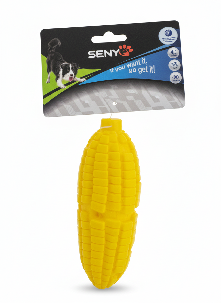 Senye Corn Shaped Squeaky Dog Toy.