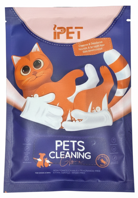 I Pet Pet Cleaning Gloves for Dogs and Cats 1 Piece