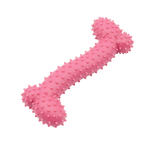 Pink textured dog toy on a white background