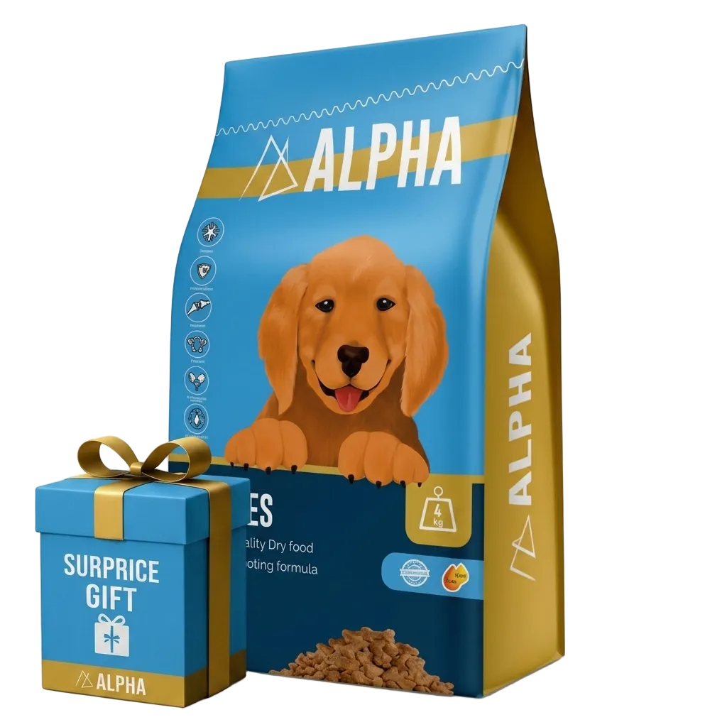 Alpha Dry Food Beef Flavor for Puppies + Surprise Gift